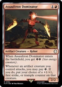 Assaultron Dominator (Surge Foil) - Universes Beyond: Fallout - Magic: The Gathering card