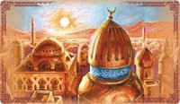 City of Brass Artist Proof Playmat - Limited Edition Border - Stitched Edges - Wizards of the Coast Playmats - Playmats card