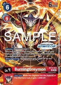 BurningGreymon (Ultimate Cup 2024) - Across Time - Digimon Card Game card