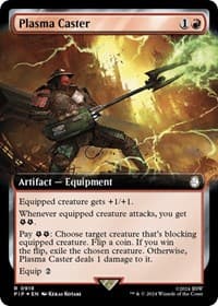 Plasma Caster (Extended Art) (Surge Foil) - Universes Beyond: Fallout - Magic: The Gathering card