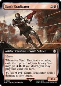 Synth Eradicator (Extended Art) - Universes Beyond: Fallout - Magic: The Gathering card