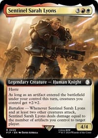 Sentinel Sarah Lyons (Extended Art) - Universes Beyond: Fallout - Magic: The Gathering card