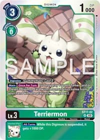 Terriermon - Starter Deck 17: Double Typhoon Advanced Deck Set - Digimon Card Game card