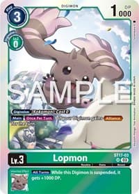 Lopmon - Starter Deck 17: Double Typhoon Advanced Deck Set - Digimon Card Game card