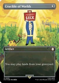 Crucible of Worlds (Borderless) (Surge Foil) - Universes Beyond: Fallout - Magic: The Gathering card