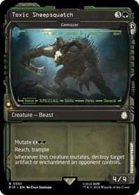 Toxic Sheepsquatch - Gemrazer (Showcase) - Universes Beyond: Fallout - Magic: The Gathering card
