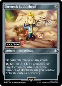 Strength Bobblehead (Serial Numbered) - Universes Beyond: Fallout - Magic: The Gathering card