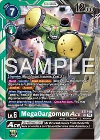 MegaGargomon ACE - Starter Deck 17: Double Typhoon Advanced Deck Set - Digimon Card Game card