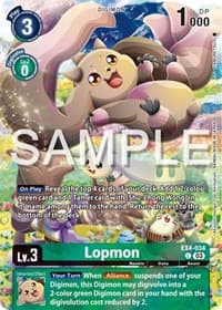 Lopmon (Bonus Pack) - Starter Deck 17: Double Typhoon Advanced Deck Set - Digimon Card Game card