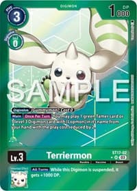 Terriermon (Advanced Deck Set Double Typhoon Secret Pack) - Starter Deck 17: Double Typhoon Advanced Deck Set - Digimon Card Game card