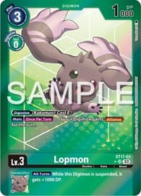 Lopmon (Advanced Deck Set Double Typhoon Secret Pack) - Starter Deck 17: Double Typhoon Advanced Deck Set - Digimon Card Game card