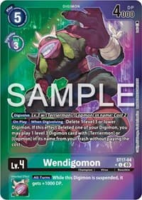 Wendigomon (Advanced Deck Set Double Typhoon Secret Pack) - Starter Deck 17: Double Typhoon Advanced Deck Set - Digimon Card Game card