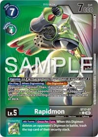 Rapidmon - ST17-07 (Advanced Deck Set Double Typhoon Secret Pack) - Starter Deck 17: Double Typhoon Advanced Deck Set - Digimon Card Game card