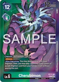 Cherubimon (Advanced Deck Set Double Typhoon Secret Pack) - Starter Deck 17: Double Typhoon Advanced Deck Set - Digimon Card Game card