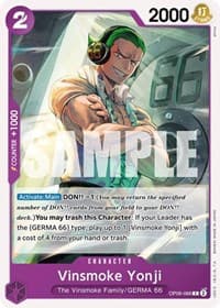 Vinsmoke Yonji (066) - Wings of the Captain - One Piece Card Game card