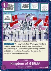 Kingdom of GERMA - Wings of the Captain - One Piece Card Game card
