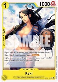 Raki - Wings of the Captain - One Piece Card Game card
