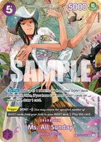 Ms. All Sunday (SP) - Wings of the Captain - One Piece Card Game card