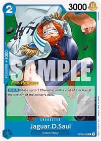 Jaguar.D.Saul - Wings of the Captain Pre-Release Cards - One Piece Card Game card