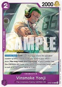 Vinsmoke Yonji (066) - Wings of the Captain Pre-Release Cards - One Piece Card Game card