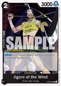 Jigoro of the Wind - Wings of the Captain Pre-Release Cards - One Piece Card Game card