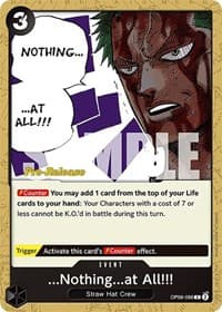 ...Nothing...at All!!! - Wings of the Captain Pre-Release Cards - One Piece Card Game card