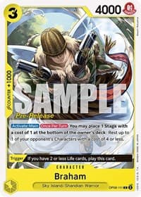 Braham - Wings of the Captain Pre-Release Cards - One Piece Card Game card