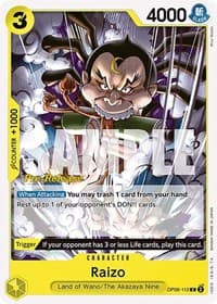 Raizo - Wings of the Captain Pre-Release Cards - One Piece Card Game card