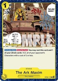 The Ark Maxim - Wings of the Captain Pre-Release Cards - One Piece Card Game card