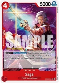 Saga - Wings of the Captain Pre-Release Cards - One Piece Card Game card