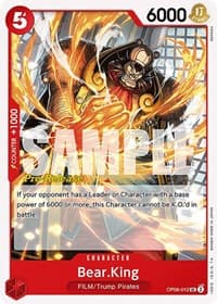 Bear.King - Wings of the Captain Pre-Release Cards - One Piece Card Game card