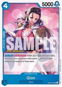 Gion - Wings of the Captain Pre-Release Cards - One Piece Card Game card