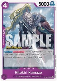Hitokiri Kamazo - Wings of the Captain Pre-Release Cards - One Piece Card Game card