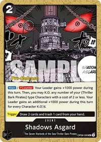 Shadows Asgard - Wings of the Captain Pre-Release Cards - One Piece Card Game card