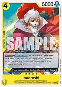 Inuarashi - Wings of the Captain Pre-Release Cards - One Piece Card Game card
