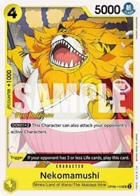 Nekomamushi - Wings of the Captain Pre-Release Cards - One Piece Card Game card