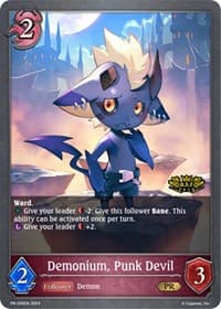 Demonium, Punk Devil (Spring Fest 2024) (Hot Stamped) - Shadowverse: Evolve Promo Cards - Shadowverse: Evolve card