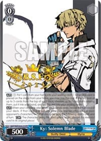 Ky: Solemn Blade (Spring Fest 2024) (Hot Stamped) - Bushiroad Event Cards - Weiss Schwarz card