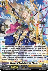 Knight of Deity Decree, Thasus (Spring Fest 2024) (Hot Stamped) - Bushiroad Event Cards - Cardfight Vanguard card