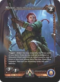 Moxie, Alpha Hunting Specialist - Year of the Dragon - Alpha Clash card