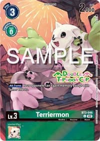 Terriermon (Double Typhoon Cup) - Release Special Booster 1.0 - Digimon Card Game card