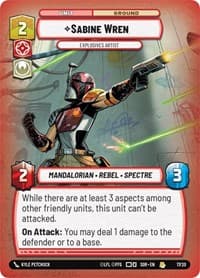 Sabine Wren - Explosives Artist - Spark of Rebellion: Weekly Play Promos - Star Wars: Unlimited card