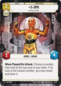 C-3PO - Protocol Droid (Hyperspace) - Spark of Rebellion: Weekly Play Promos - Star Wars: Unlimited card