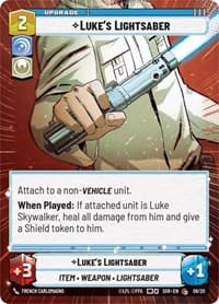 Luke's Lightsaber (Hyperspace) - Spark of Rebellion: Weekly Play Promos - Star Wars: Unlimited card