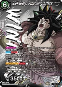 SS4 Broly, Provoking Attack (Zenkai Series Tournament Pack Vol.7) (Winner) - Tournament Promotion Cards - Dragon Ball Super: Masters card