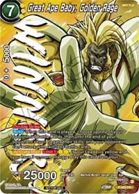 Great Ape Baby, Golden Rage (Zenkai Series Tournament Pack Vol.7) (Winner) - Tournament Promotion Cards - Dragon Ball Super: Masters card