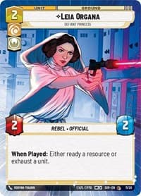Leia Organa - Defiant Princess (Hyperspace) - Spark of Rebellion: Weekly Play Promos - Star Wars: Unlimited card