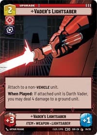Vader's Lightsaber (Hyperspace) - Spark of Rebellion: Weekly Play Promos - Star Wars: Unlimited card