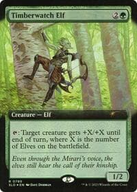Timberwatch Elf (Extended Art) - Secret Lair Drop Series - Magic: The Gathering card