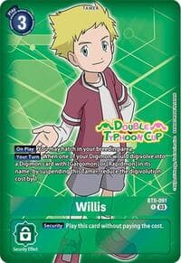Willis (Reprint) - Starter Deck 17: Double Typhoon Advanced Deck Set Pre-Release Cards - Digimon Card Game card
